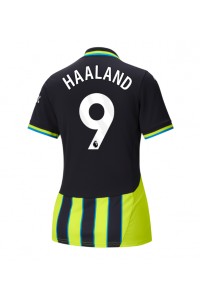 Manchester City Erling Haaland #9 Voetbaltruitje Uit tenue Dames 2024-25 Korte Mouw